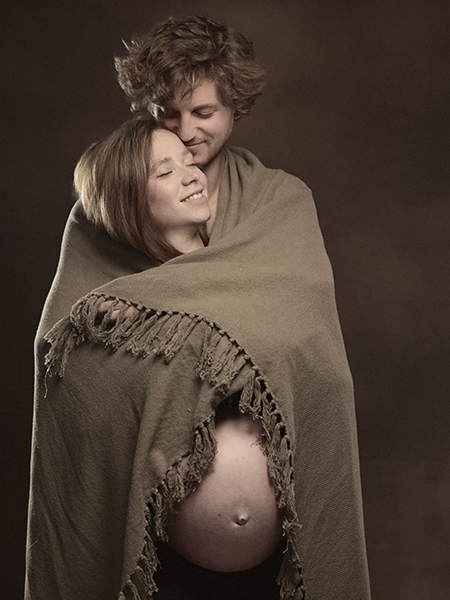 fotografía embarazo pareja estudio