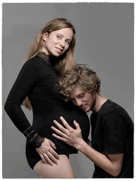 fotografía  beso barriga