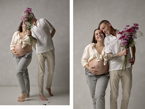 sesion de embarazo y bebe, laura espadale, barcelona, sant andreu, flores, primavera