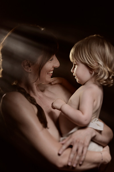 fotografía madre, desnudo