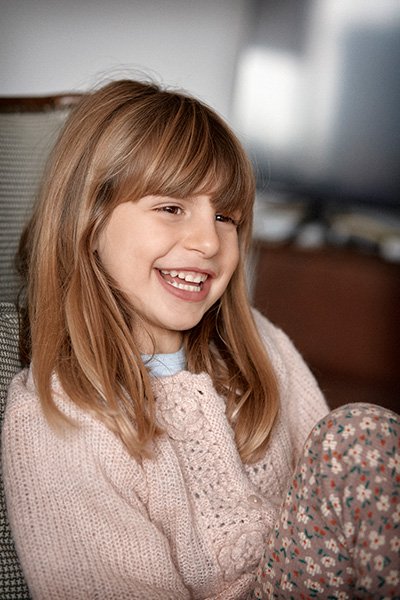retrato infantil en casa