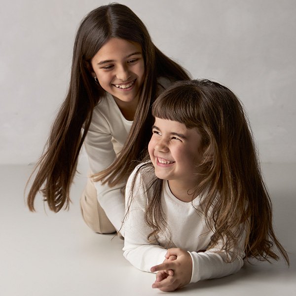 sesión de fotos entre hermanas