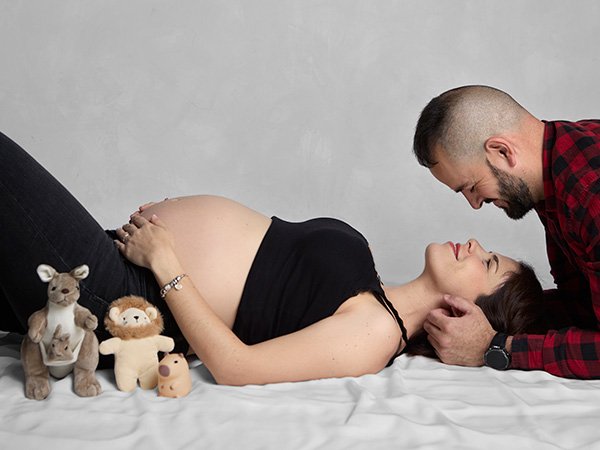 sesión de fotos embarazo y bebé