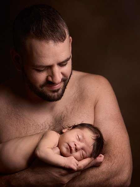 fotografía paternidad, bebé