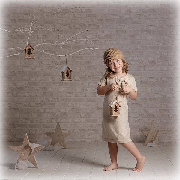 decorados de Navidad para sesiones de fotos, barcelona, casitas madera