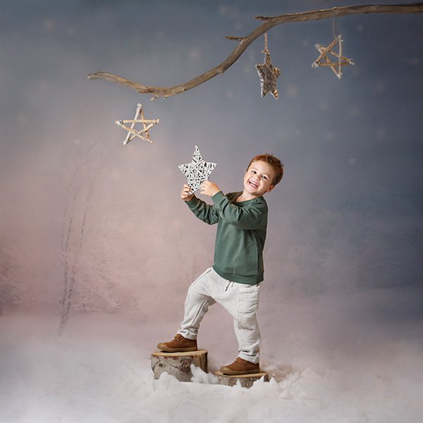 decorados de Navidad para sesiones de fotos, barcelona, estrellas