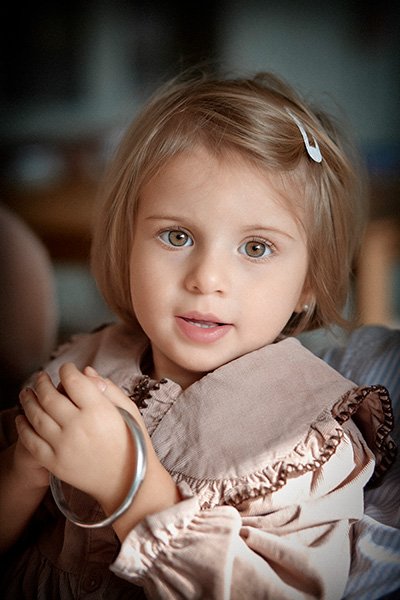 retrato infantil en casa